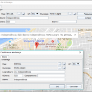 Tela apresenta no mapa online a localização do fato da ocorrência.